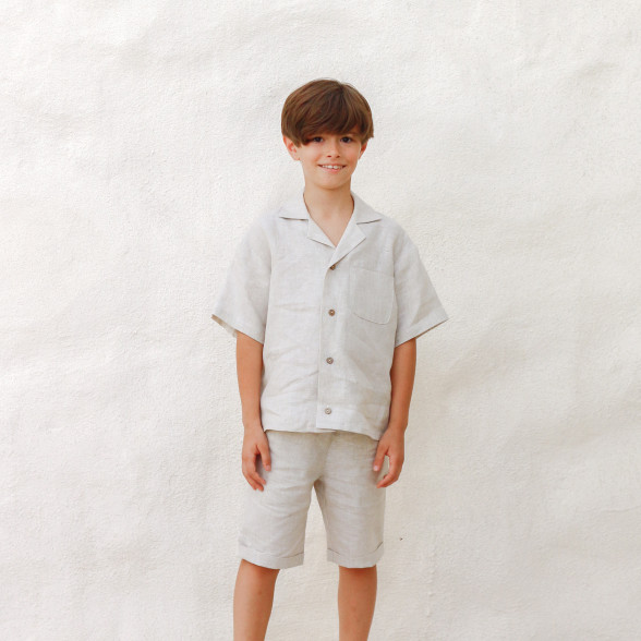 Lina krekls - smilškrāsas