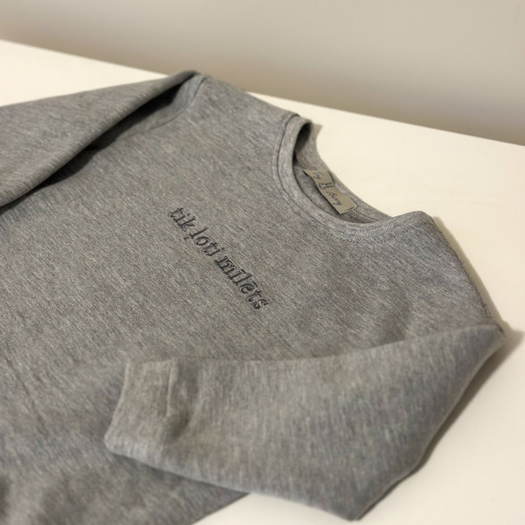 Džemperis Tik ļoti mīlēts - gaiši pelēks